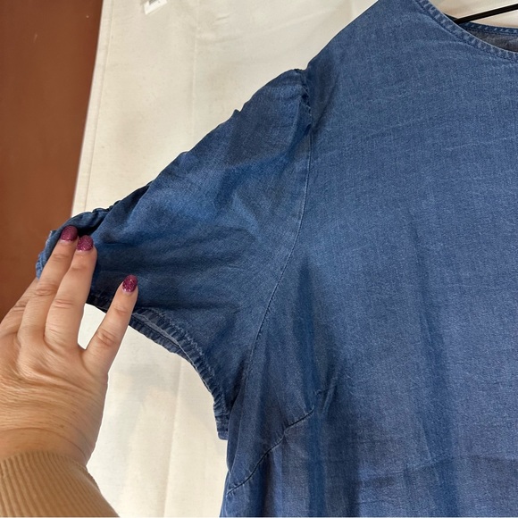 LC LAUREN CONRAD Women’s Size 2X T-Shirt Top Blouse Tee Chambray NWT - Picture 4 of 16